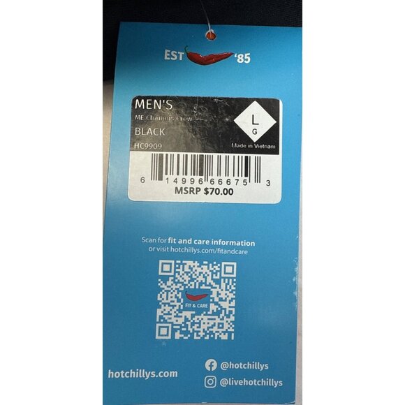 Hot Chillys Mens Micro Elite Chamois Crewneck Top Midweight Fit Base Layer Large - Picture 6 of 6